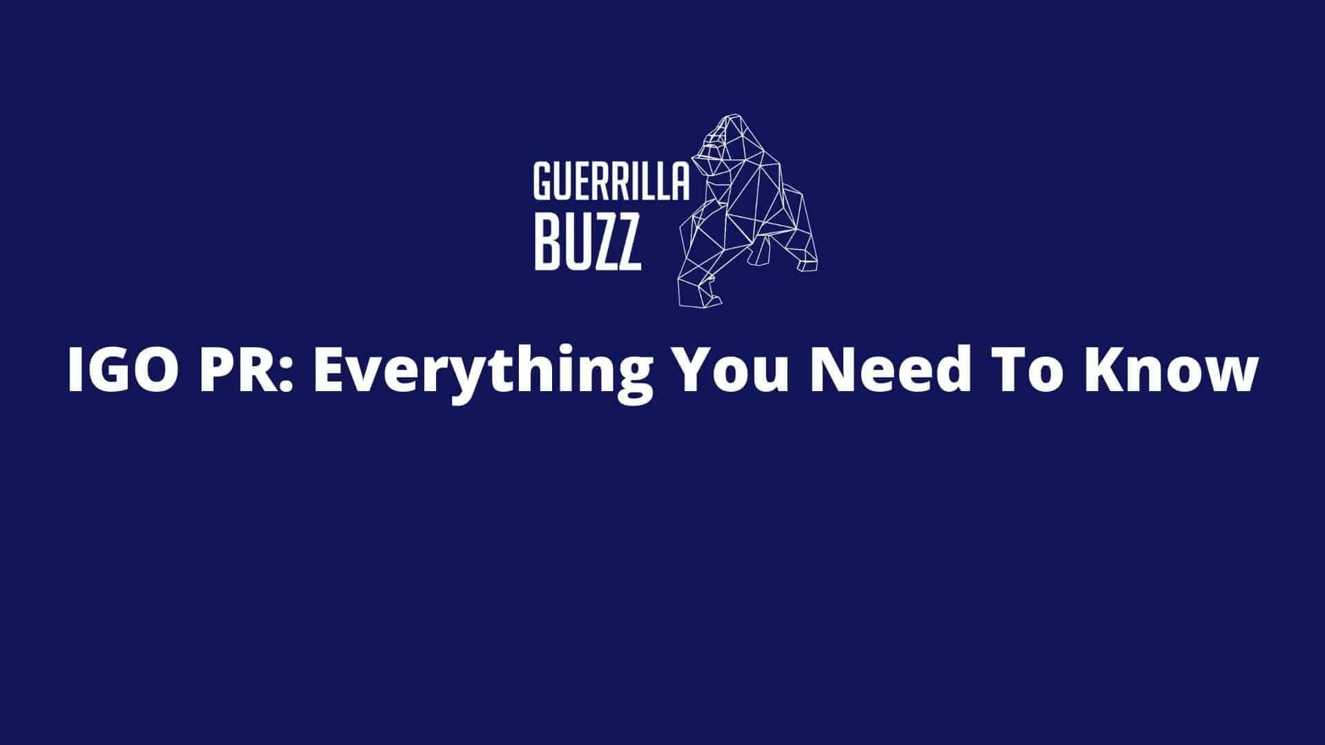 IGO PR: Everything You Need to Know