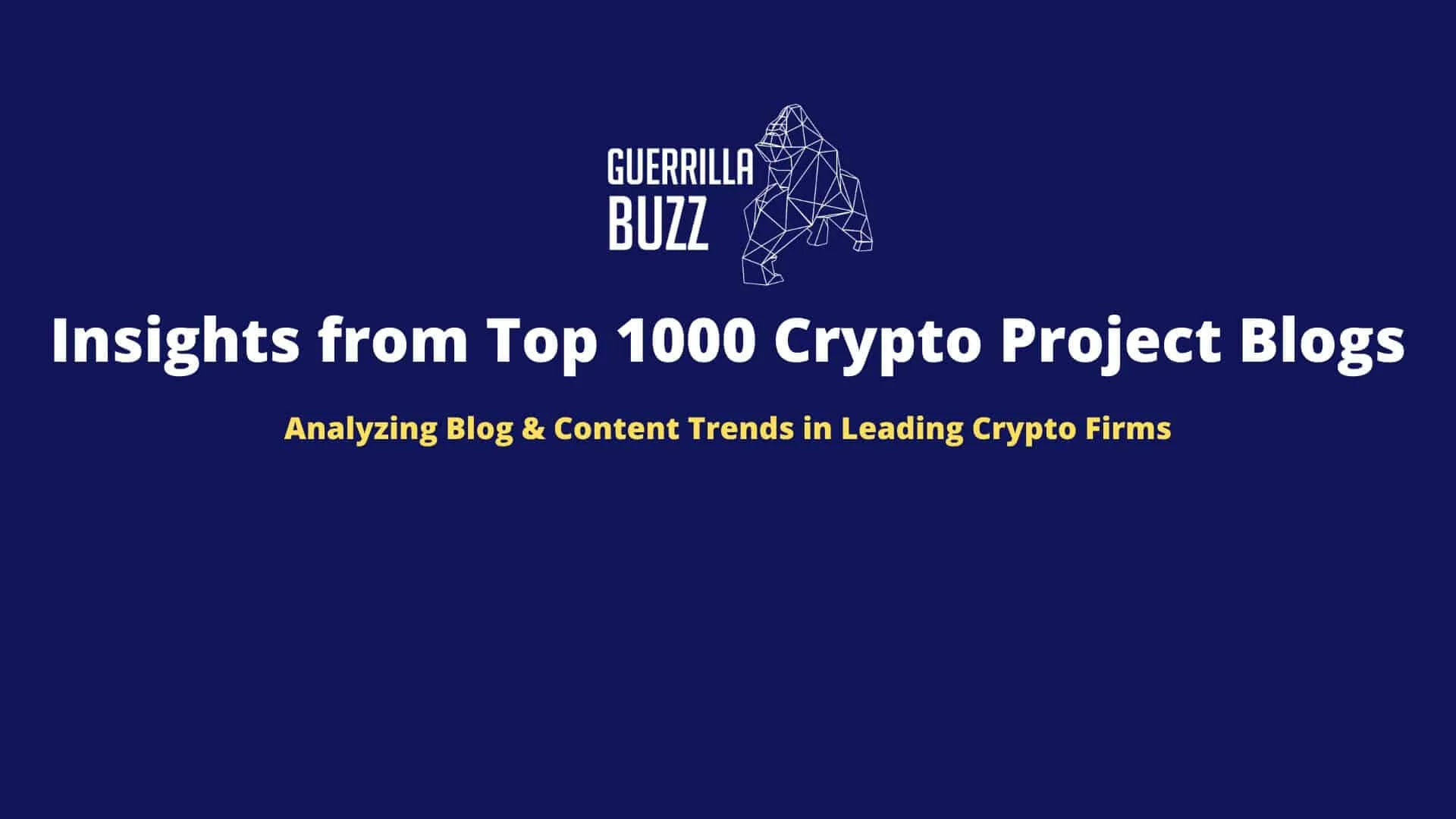 What We Learned from Analyzing the Blogs of the Top 1000 Crypto Projects