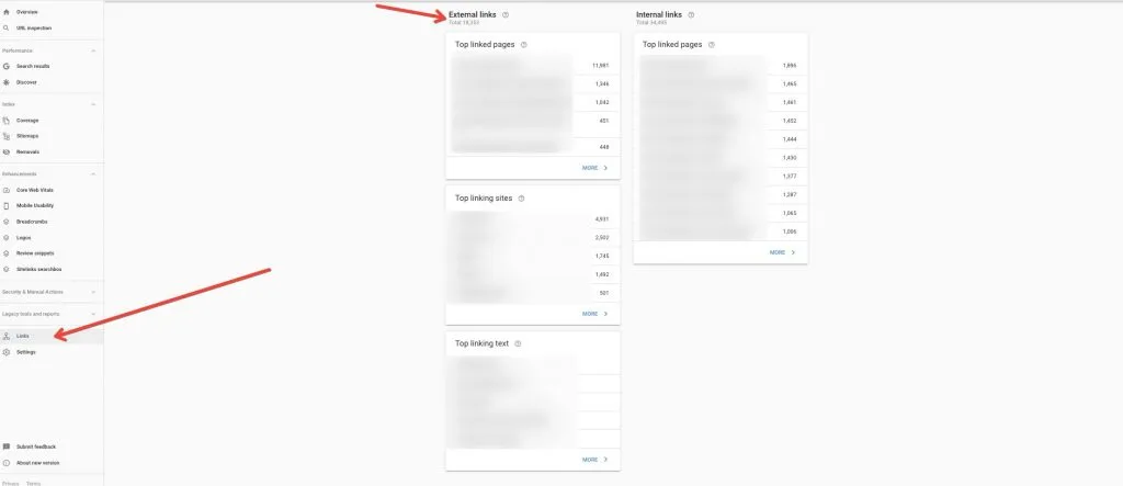 How to see backlinks with Google Search Console