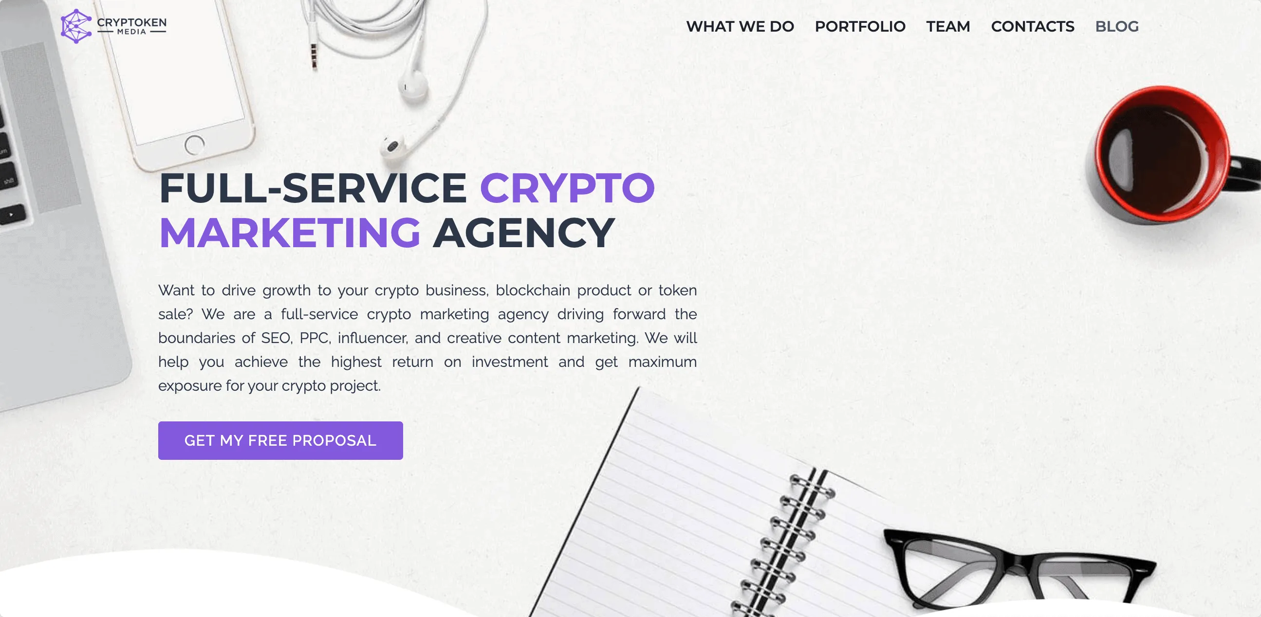 Cryptoken Media homepage screenshot