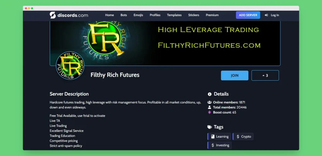 Flithy Rich Futures Crypto Discord Group GuerrillaBuzz