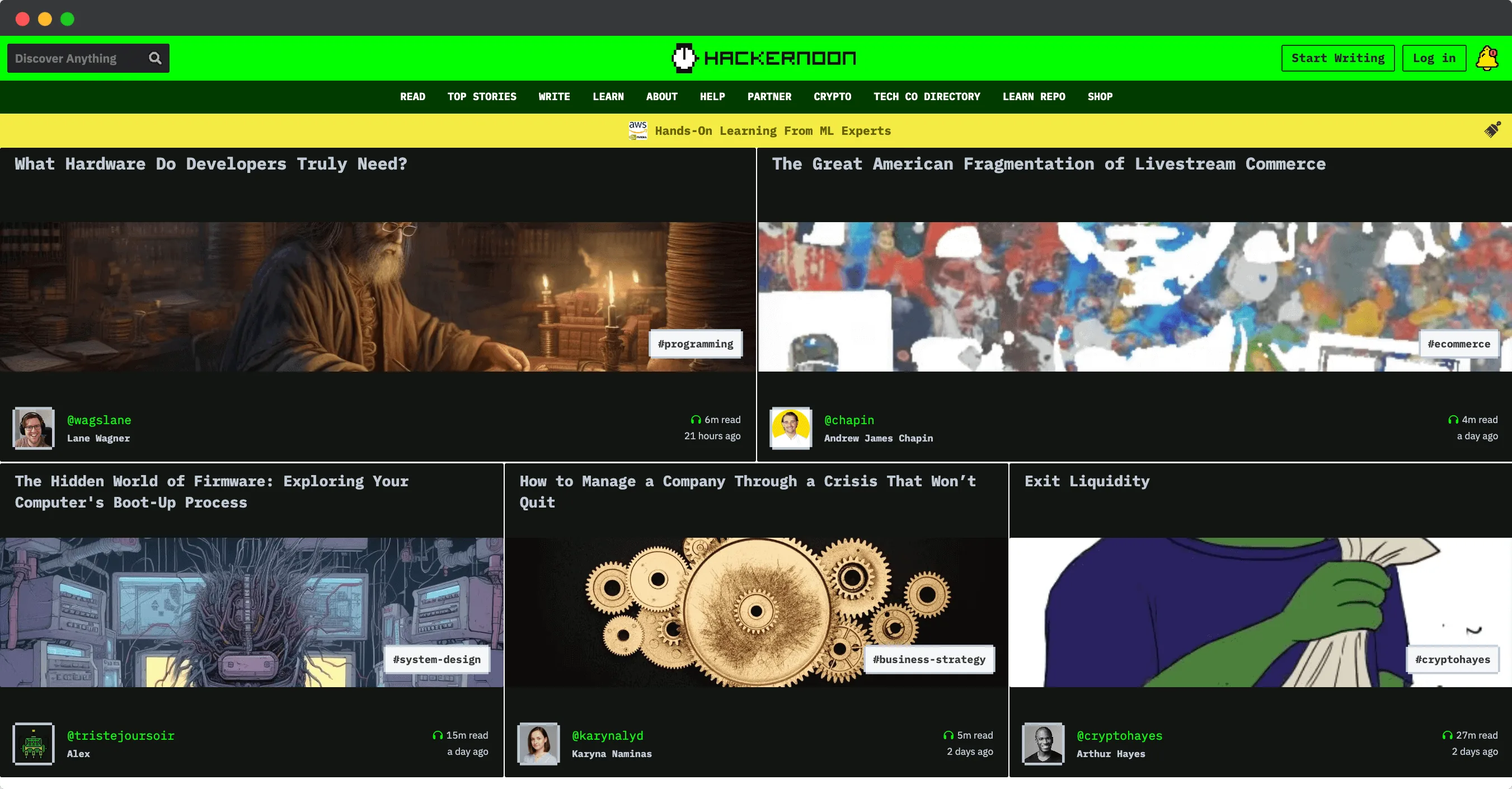 Hackernoon screenshot