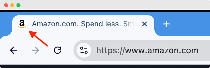 how favicon looks on the browser example