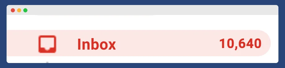 10000+ emails in a Gmail inbox