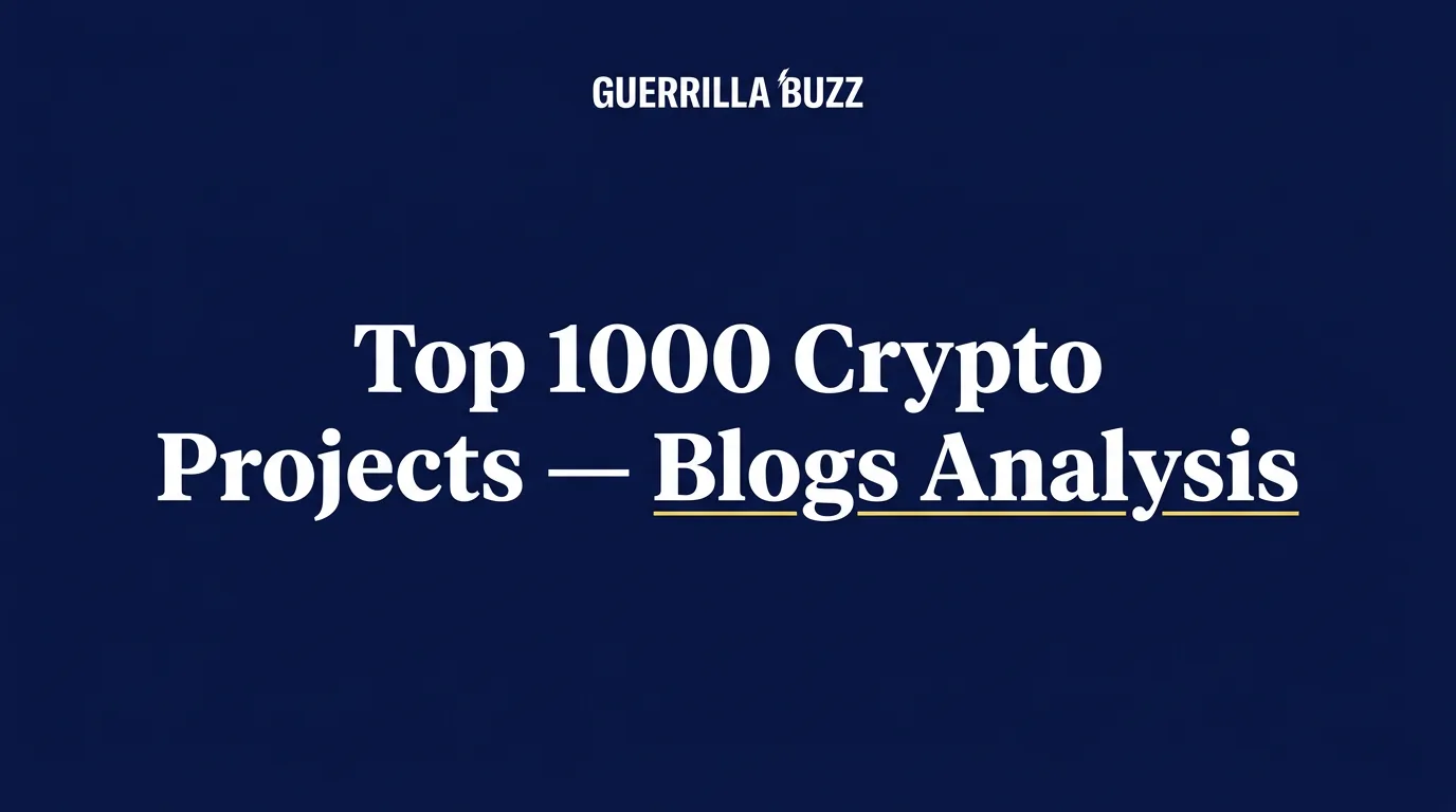 What We Learned from Analyzing the Blogs of the Top 1000 Crypto Projects