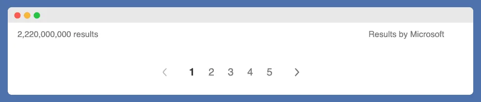 Vast amount of Google Results with many results